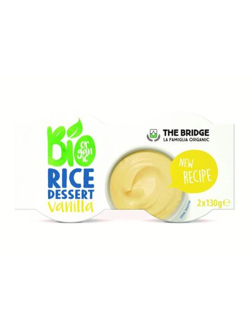 THE BRIDGE Növényi desszert, bio, 2x130 g, THE BRIDGE, rizs, vanília