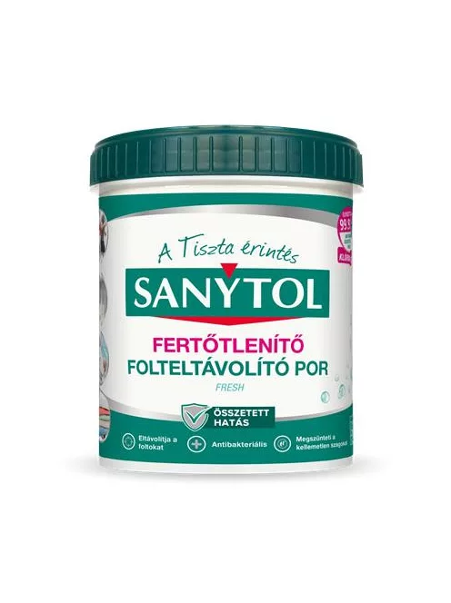 SANYTOL Folteltávolító- és fertőtlenítő por, 450 g, SANYTOL