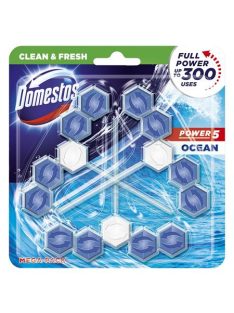   DOMESTOS WC frissítő blokk, 3 db-os, DOMESTOS "Power 5", óceán