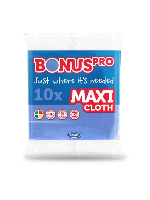 BONUS Törlőkendő, univerzális, 10 db, BONUS "MAXI", kék