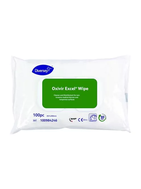 OXIVIR Tisztító- és fertőtlenítő kendő, 100 db, OXIVIR