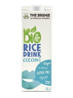   THE BRIDGE Növényi ital, bio, dobozos, 1 l, THE BRIDGE, rizs, kókuszos
