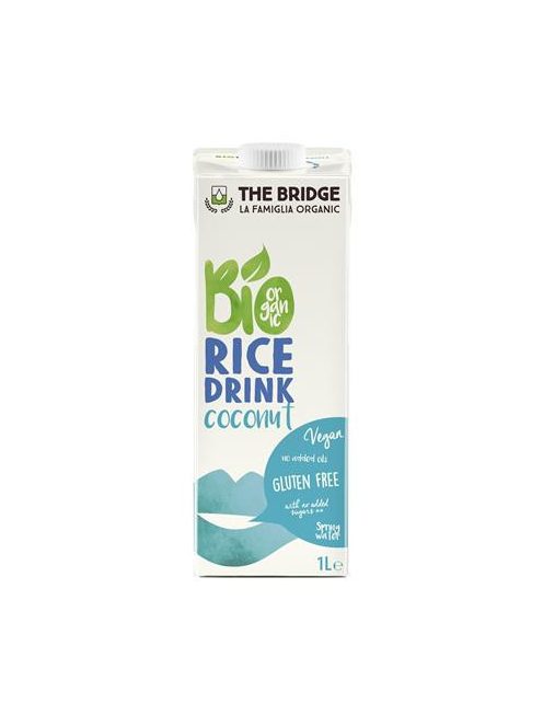 THE BRIDGE Növényi ital, bio, dobozos, 1 l, THE BRIDGE, rizs, kókuszos