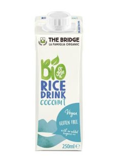   THE BRIDGE Növényi ital, bio, dobozos, 0,25 l, THE BRIDGE, rizs, kókuszos