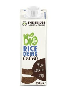   THE BRIDGE Növényi ital, bio, dobozos, 0,25 l, THE BRIDGE, rizs, kakaós