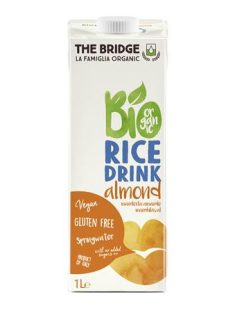   THE BRIDGE Növényi ital, bio, dobozos, 1 l, THE BRIDGE, rizs, mandulás