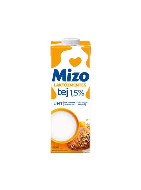 MIZO Tartós tej, dobozos, laktózmentes, 1,5%, 1 l, MIZO