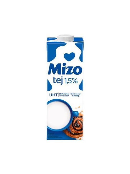MIZO Tartós tej, visszazárható dobozban, 1,5%, 1 l, MIZO