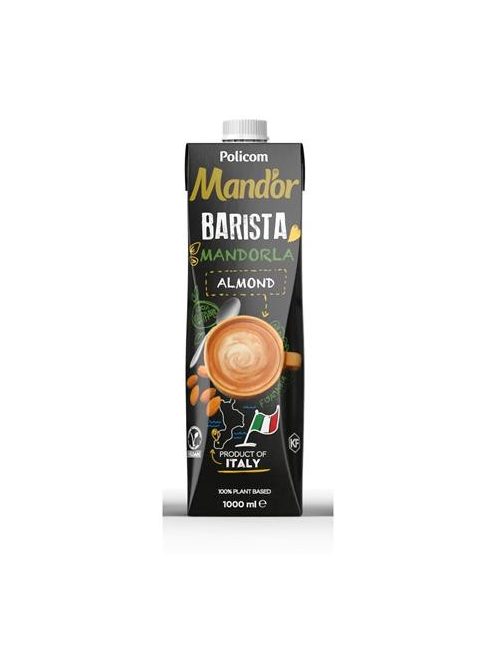 MAND'OR Növényi ital, dobozos, 1 l, MAND'OR "Prémium Barista", mandula