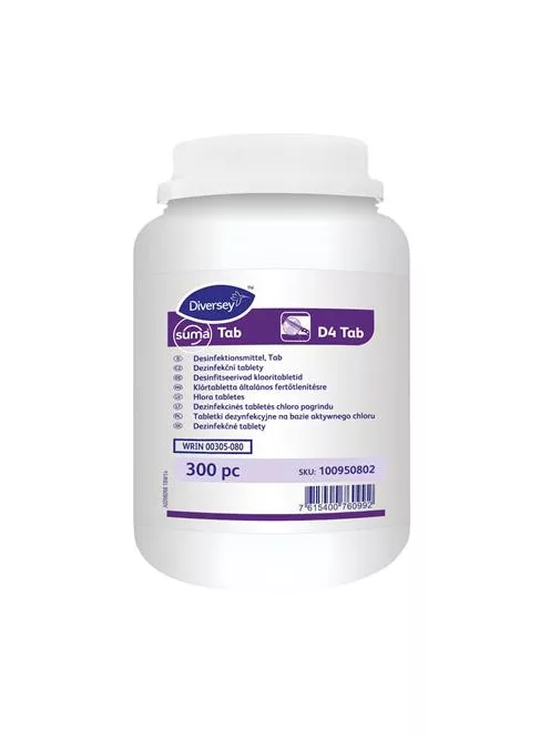 DIVERSEY Klórtabletta, 300 db, DIVERSEY "Suma D4"