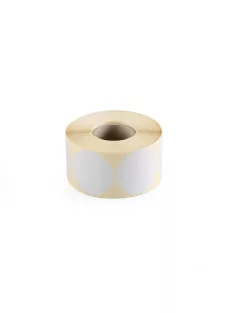   Etikett címke, 50mm, körcímke tekercses 1000 db/tekercs fehér