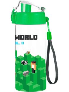   Minecraft mintás kulacs, 500 ml, BPA mentes, playworld 2, zöld