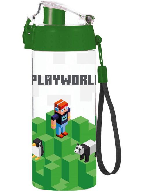 Minecraft mintás kulacs, 500 ml, OXY Click, BPA mentes, playworld, zöld