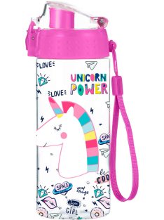   Unikornis kulacs, 500 ml, BPA mentes, Unicorn Power, világoskék