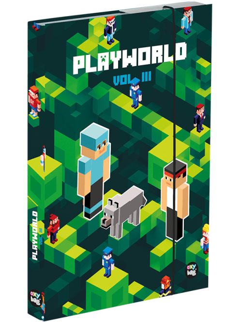 Minecraft mintás füzetbox A/4, playworld III.