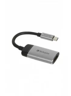   VERBATIM Adapter, USB-C/HDMI, 4K, VERBATIM, alumínium-fekete