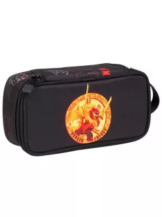   LEGO Tolltartó, szögletes, cipzáras, LEGO "Ninjago Dragon Energy", fekete-mintás