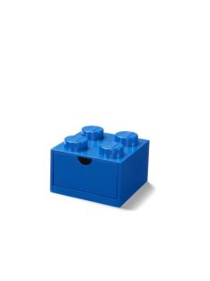   LEGO Tárolódoboz íróasztalra, fiókos, LEGO "Brick 2x2", kék