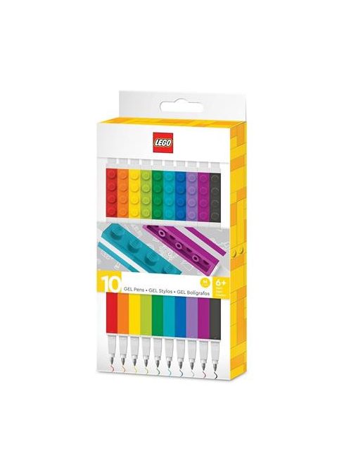 LEGO Zseléstoll készlet, 0,7 mm, kupakos, LEGO, 10 különböző szín
