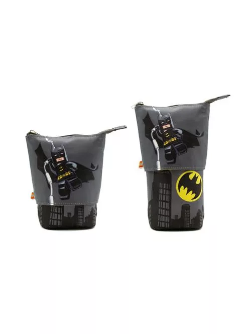 LEGO Tolltartó, cipzáras, pop-up, LEGO "Super Heroes Batman", szürke-mintás