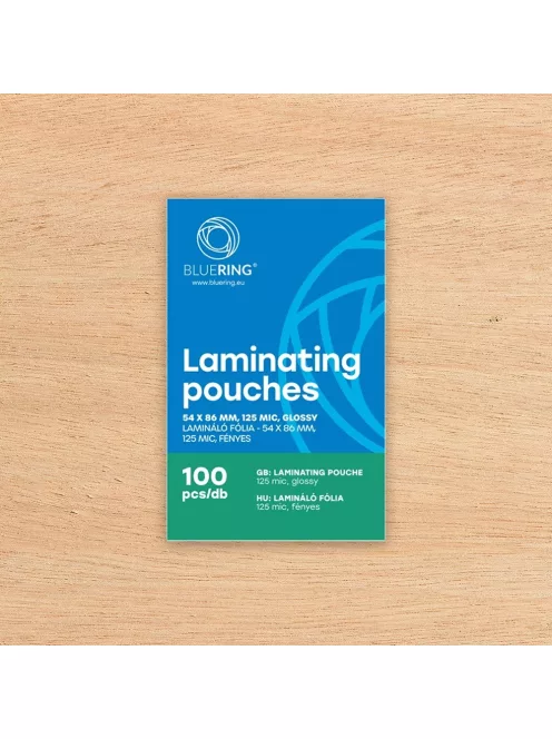 Lamináló fólia 54x86mm, 125 micron 100 db/doboz, Bluering®