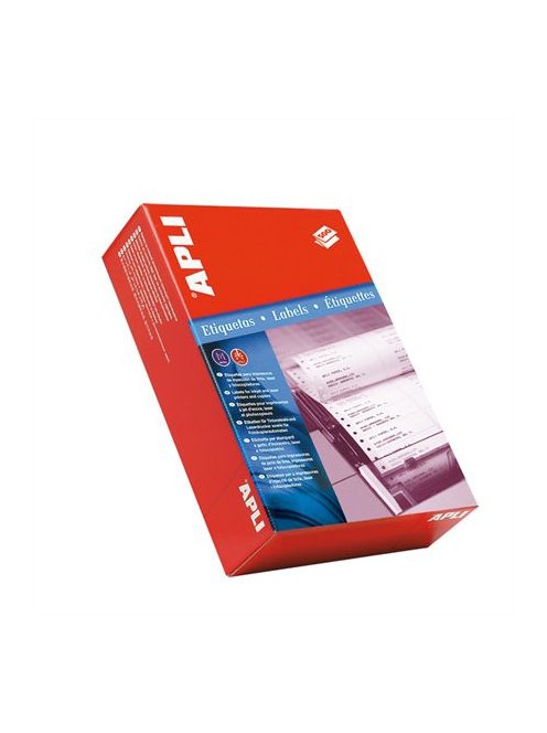 APLI Etikett, mátrixnyomtatókhoz, 1 pályás, 73,7x36 mm, APLI, 4000 etikett/csomag
