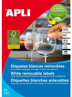   APLI Etikett, univerzális, 48,5x25,4 mm, eltávolítható, APLI, 4400 etikett/csomag