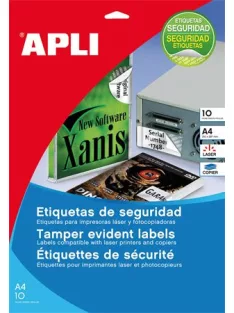   APLI Etikett, 45,7x21,2 mm, biztonsági, kerekített sarkú, APLI, 480 etikett/csomag