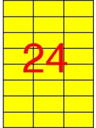 APLI Etikett, 70x37 mm, színes, APLI, sárga, 2400 etikett/csomag