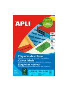 APLI Etikett, 70x37 mm, színes, APLI, sárga, 2400 etikett/csomag