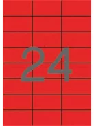 APLI Etikett, 70x37 mm, színes, APLI, piros, 2400 etikett/csomag
