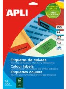 APLI Etikett, 70x37 mm, színes, APLI, piros, 2400 etikett/csomag