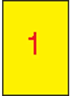   APLI Etikett, 210x297 mm, színes, APLI, sárga, 100 etikett/csomag
