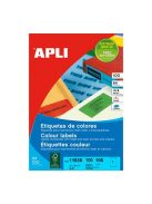APLI Etikett, 210x297 mm, színes, APLI, sárga, 100 etikett/csomag