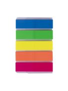 APLI Jelölőcímke, műanyag, 5x25 lap, 12x45 mm, APLI, 5 szín