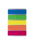 APLI Jelölőcímke, műanyag, 5x25 lap, 12x45 mm, APLI, 5 szín