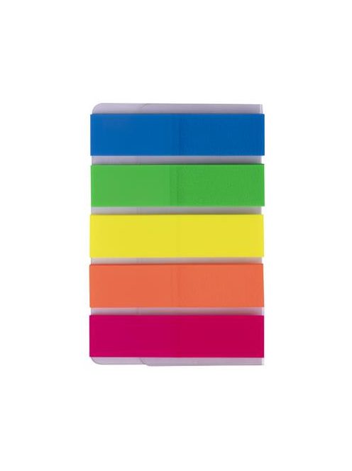 APLI Jelölőcímke, műanyag, 5x25 lap, 12x45 mm, APLI, 5 szín