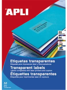   APLI Etikett, 48,5x25,4 mm, poliészter, időjárásálló, matt, APLI, áttetsző, 880 etikett/csomag