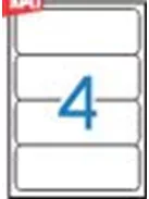 APLI Iratrendező etikett, univerzális, 190x61 mm, APLI, 100 etikett/csomag