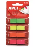 APLI Jelölőcímke, "Z", műanyag, 4x40 lap, 12x45 mm, APLI, 4 fluoreszkáló szín