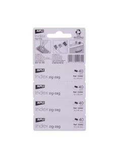   APLI Jelölőcímke, "Z", műanyag, 4x40 lap, 12x45 mm, APLI, 4 fluoreszkáló szín