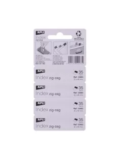   APLI Jelölőcímke, "Z", műanyag, 4x35 lap, 12x45 mm, APLI, 4 szín