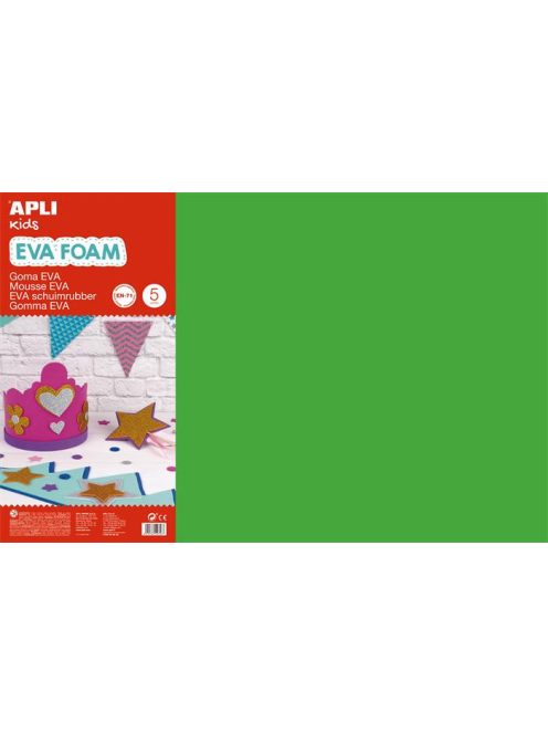 APLI Moosgumi, 400x600 mm, APLI Kids "Eva Sheets", zöld