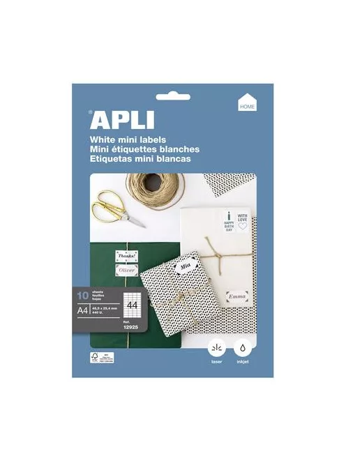 APLI Etikett, univerzális, 48,5x25,4 mm, APLI, 440 etikett/csomag