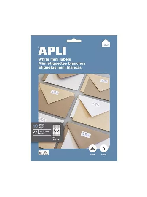 APLI Etikett, univerzális, 38x21,2 mm, APLI, 650 etikett/csomag