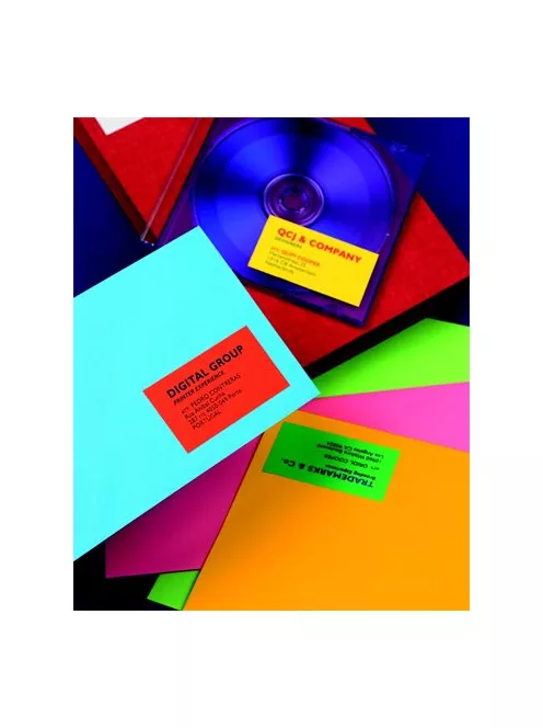 APLI Etikett, 105x37 mm, színes, APLI, sárga, 1600 etikett/csomag