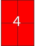 APLI Etikett, 105x148 mm, színes, APLI, piros, 80 etikett/csomag