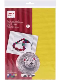   APLI Hullámkarton, 297x210 mm, 10 ív, APLI Kids, vegyes színek