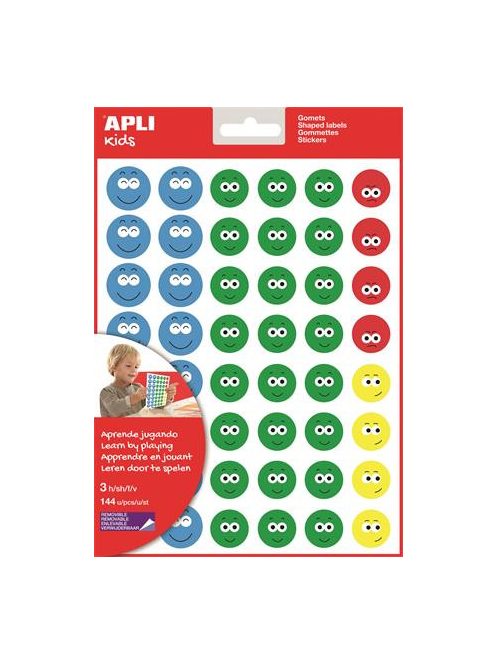 APLI Matrica, emoji, APLI Kids "Stickers", boldog arcok