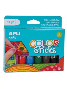   APLI Tempera kréta készlet, APLI Kids "Color Sticks", 6 különböző szín